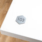 Engraved Round Table Number - 3 x 3 cm