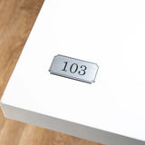Numéro de Table Gravée - Style Vintage -  Rectangle UNISIGN