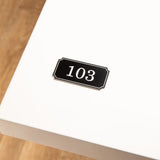 Numéro de Table Gravée - Style Vintage -  Rectangle UNISIGN