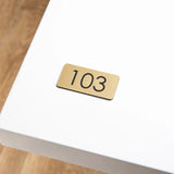 Numéro de Table Gravée - Rectangle UNISIGN