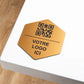 Plaque QR code hexagonal avec Logo - Unisign