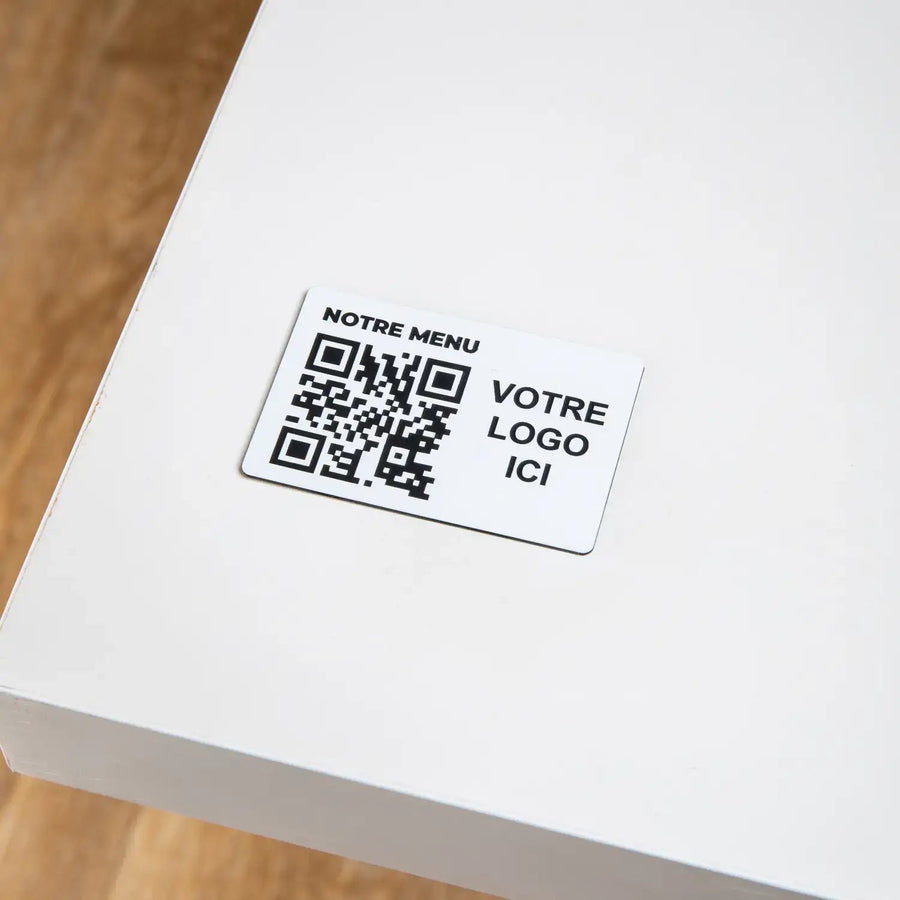Plaque QR code - Rectangle + Logo (4 x 6 cm) UNISIGN