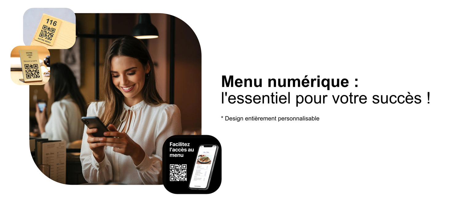 solution de plaque qr code pour table