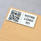 Plaque QR code Rectangle + Logo (4 x 8 cm) - Unisign