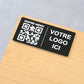 Plaque QR code Rectangle + Logo (4 x 8 cm) - Unisign