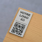 Plaque QR code Rectangle + Logo (4 x 8 cm) - Unisign