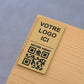 Plaque QR code Rectangle + Logo (4 x 8 cm) - Unisign