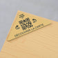 Plaque QR code triangle gravée + Logo - Dimension 10 x 5 cm - Unisign