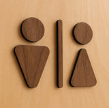 Signalétique Toilette H/F en Bois UNISIGN