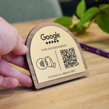 Support-Menü QR-Code NFC Personalisiert, High-End, Original, Holz und gravierte Plakette, Restaurant, Hotel, QR-Code Instagram, Facebook