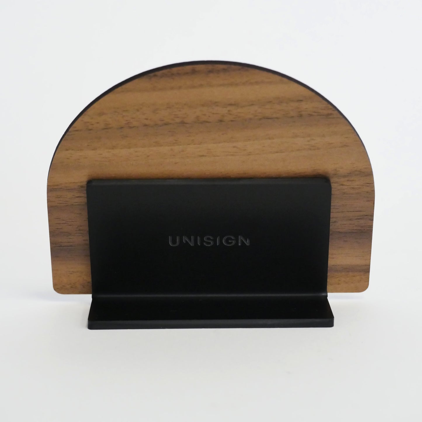 Modern Support - Engraved QR Code to put on a table - Logo + QR code