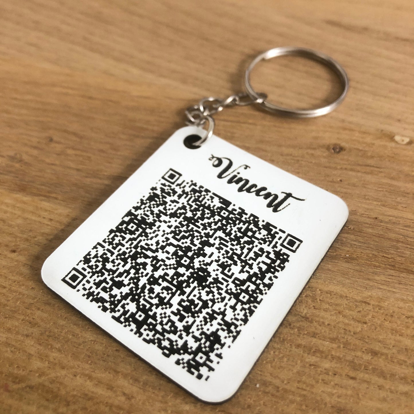 Personalized QR CODE keychain