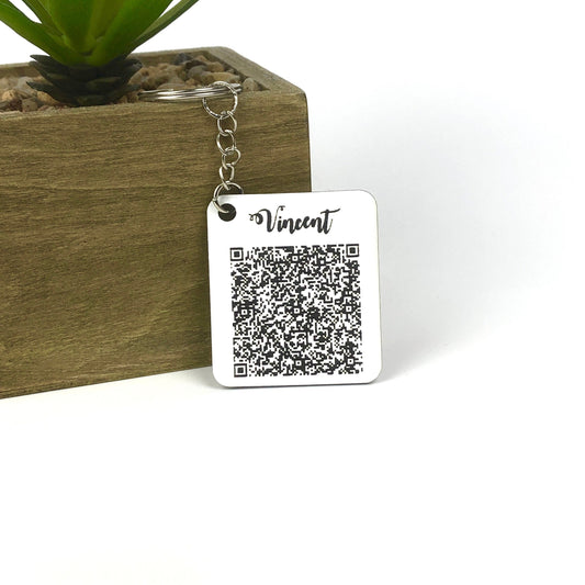 Personalized QR CODE keychain