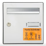 Plaque boite aux lettre Famille - Personnalisé - Unisign