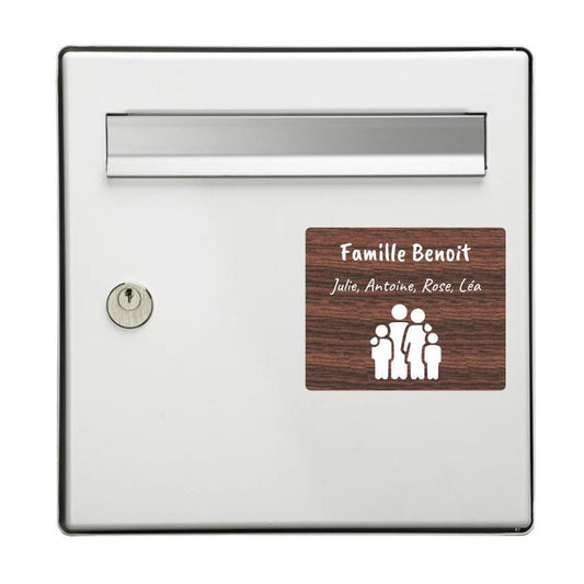 Plaque Boite aux Lettre Grand Format - Famille - Unisign