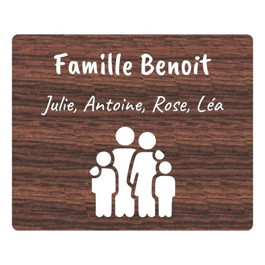 Plaque Boite aux Lettre Grand Format - Famille - Unisign