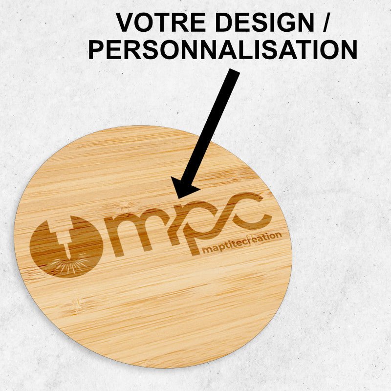Plaque en Bois Gravée Personnalisée - Rond - Unisign