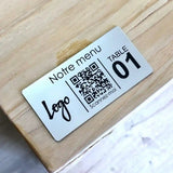 Plaque QR code Rectangulaires - 5 x 10 cm - Unisign