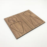 Signalétique Toilette H/F en Bois - Unisign