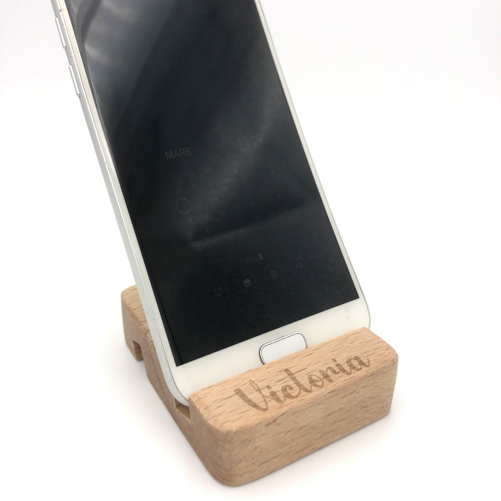 Support téléphone en bois - 20 x 8 cm - PrimoLaser